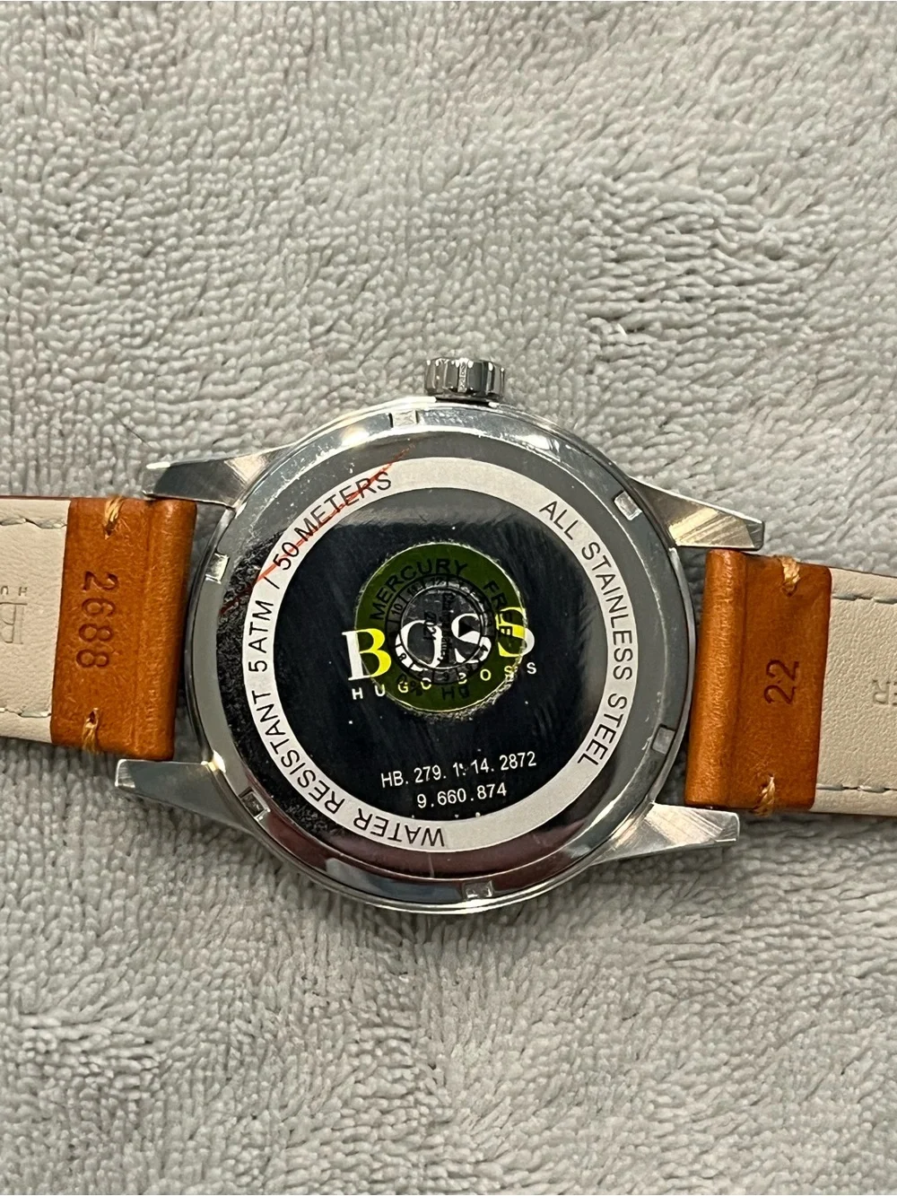 Hugo Boss Men's Blue Dial Brown Leather Strap Pilot Edition Watch